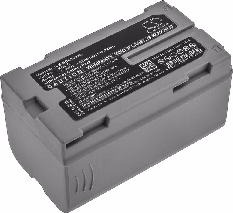 TECHTEK Batteria compatibile con [Sokkia] 3D Layout Navigator LN-150, Pipe Laser TP-L6, per [Topcon] RC-5, Total Station GM-52 sostituisce BDC72