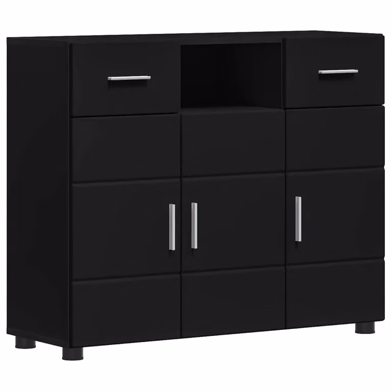Armadio moderno vidaXL in legno MDF nero opaco per camera da letto o ufficio