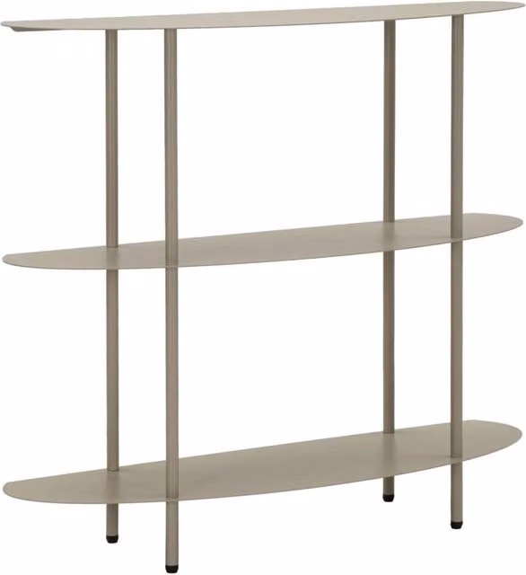 Console Saturno GIORDANOSHOP in metallo grigio tortora L/P/H: 90 x 28 x 81 cm