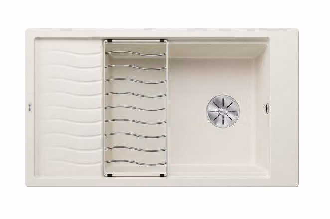 Lavello Blanco Elon XL 8 - in Silgranit, dimensioni 860x500 mm, con accessori, modello InFino, colore bianco opaco 527072