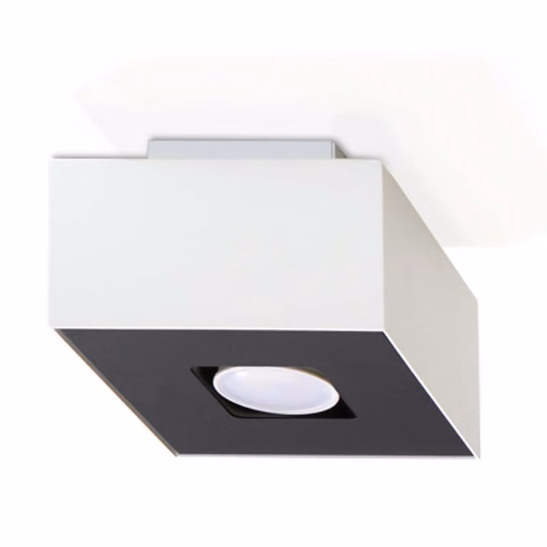 Lampada da soffitto MONO 1 bianco 1xGU10 10W acciaio 11x14x14cm Sollux Lighting