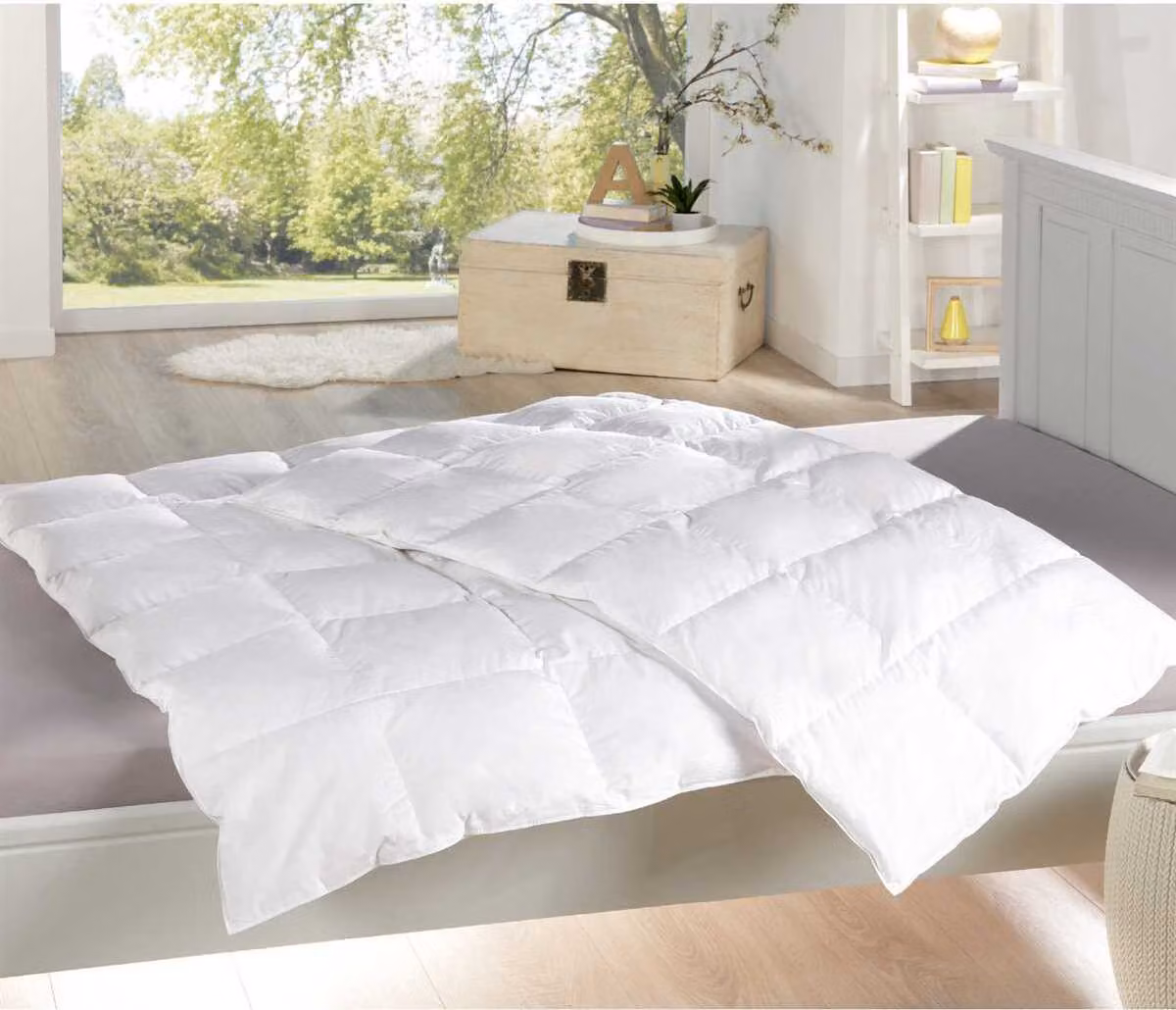 Piumone 135x200cm, speciale fodera antiacaro, piumone a cassetta in microfibra con sensazione di piuma, lavabile fino a 60 gradi, adatto a chi soffre di allergie alla polvere domestica