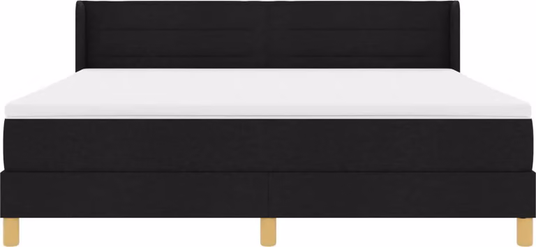 Letto boxspring con materasso vidaXL, nero, 200 x 180 cm, tessuto