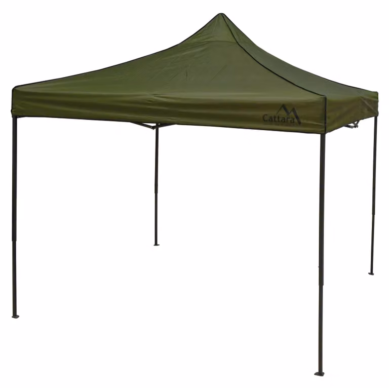 Cattara 13338 - Tenda per feste a forbice 3x3m verde IMPERMEABILE