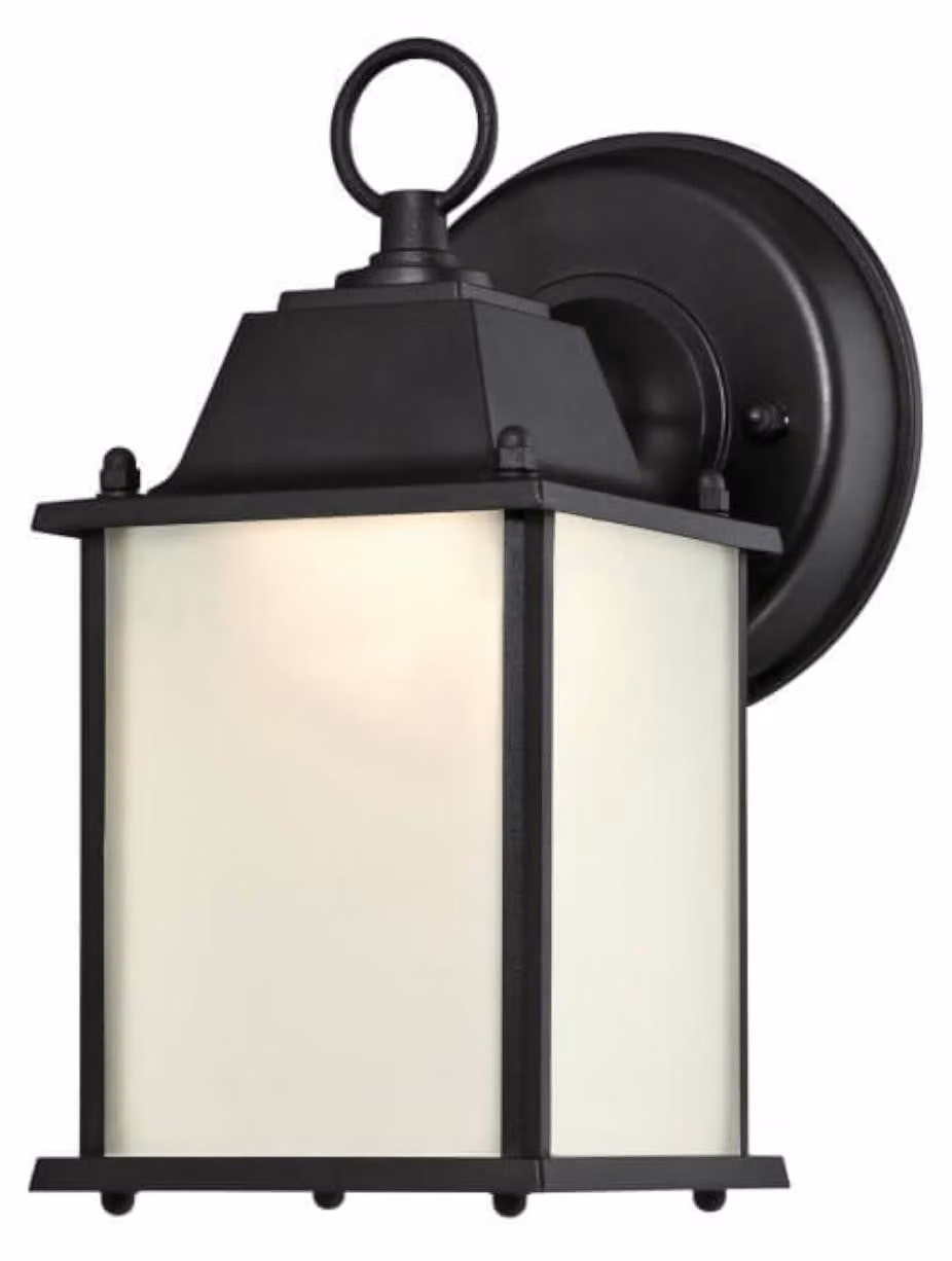 Lanterna da parete per esterni a LED dimmerabile nero/opale