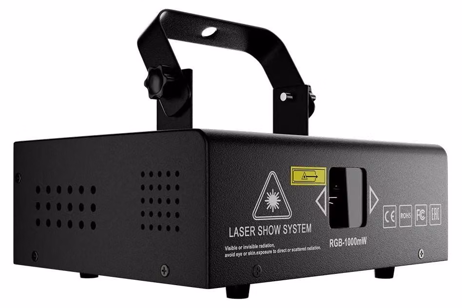 Luce laser, effetti multipli, compatibile DMX, laser da 1 W, spina UE