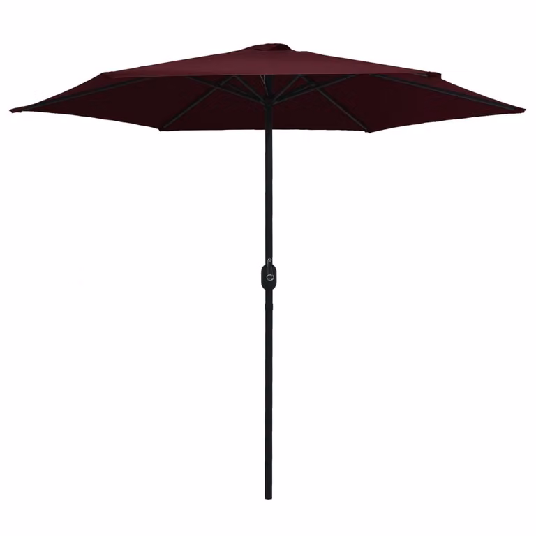 vidaXL Ombrellone con palo in alluminio 270x246 cm Rosso Bordeaux