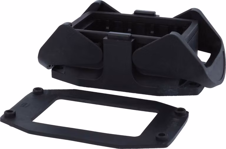HARTING Han ECO 10B Custodia da montaggio con 2 staffe trasversali 2 staffe di bloccaggio in plastica - 1 pezzo
