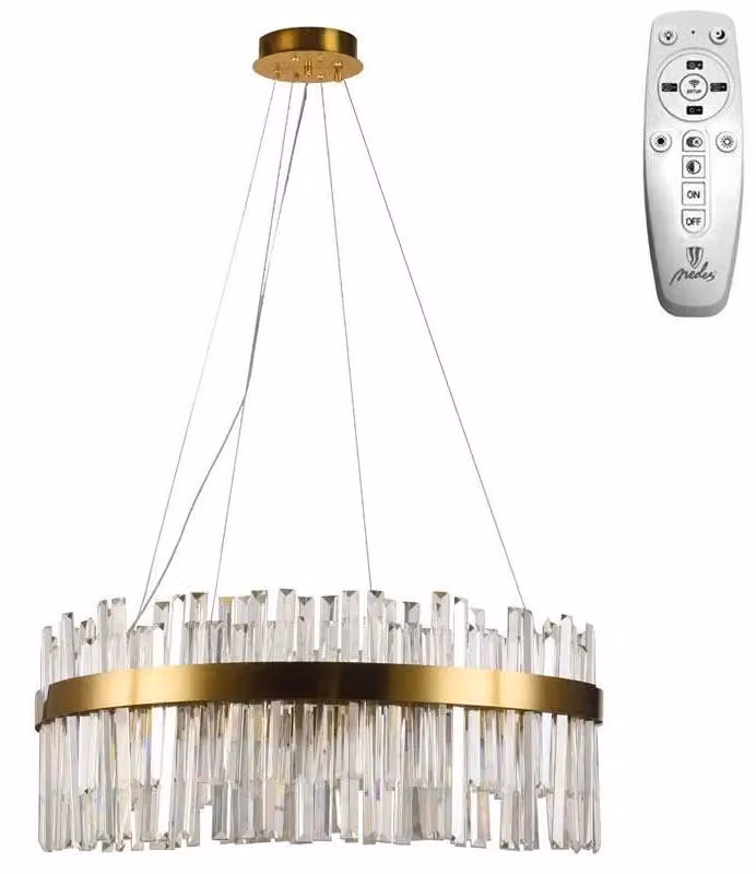 Lampada a LED in cristallo con telecomando, 80W - J6332/C