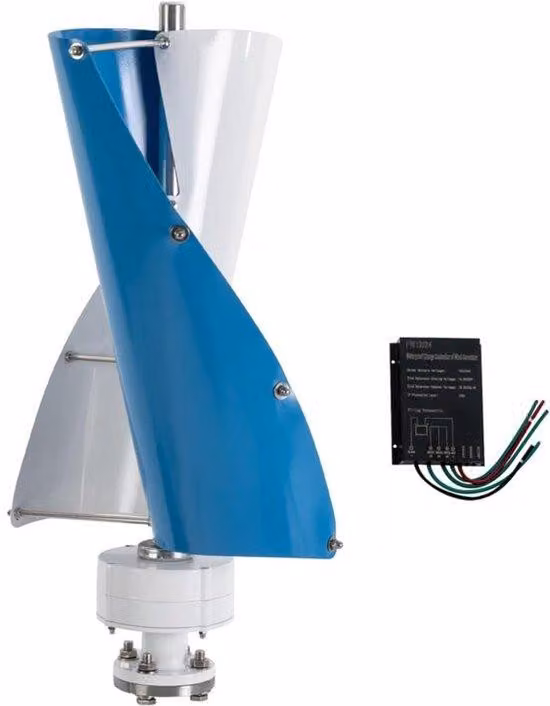 Turbina eolica verticale - Potenza: 500 W - Design elegante - Adatta per uso domestico e industriale