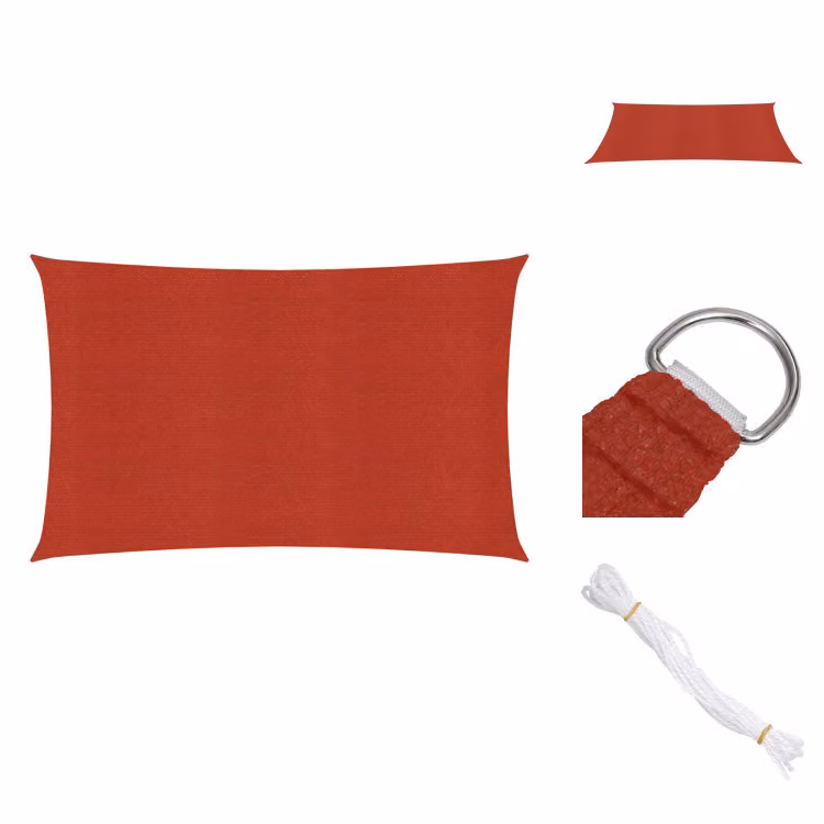 vidaXL Tenda da sole 160 g/m², rossa, 4x6 m, in HDPE - Tende da sole e protezioni solari