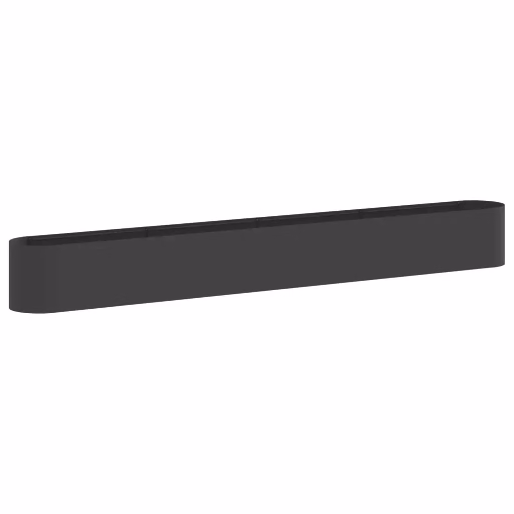 Letto rialzato da giardino vidaXL in acciaio nero L: 360 cm, P: 40 cm, H: 40 cm – 2