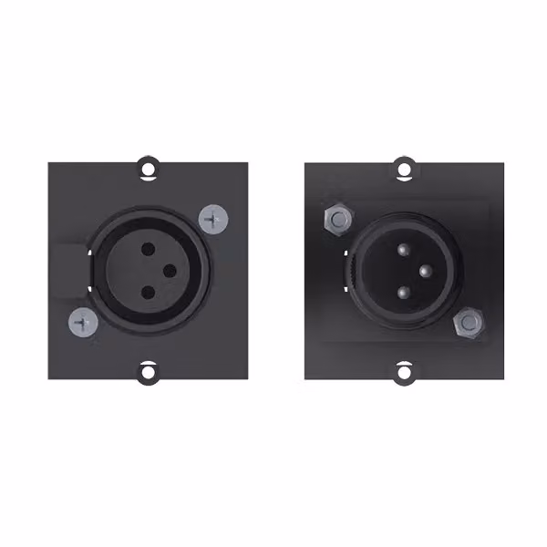 Telaio BACHMANN Presa XLR a 3 pin, morsetto a vite Tappo di copertura a 3 pin
