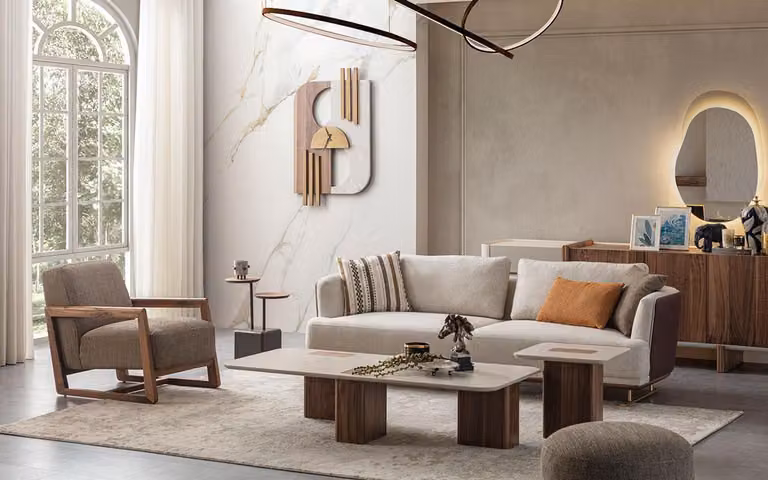 Luxus Sofagarnitur Set Wohnzimmer Sofagarnitur 3+1 Couchtisch Beistelltisch