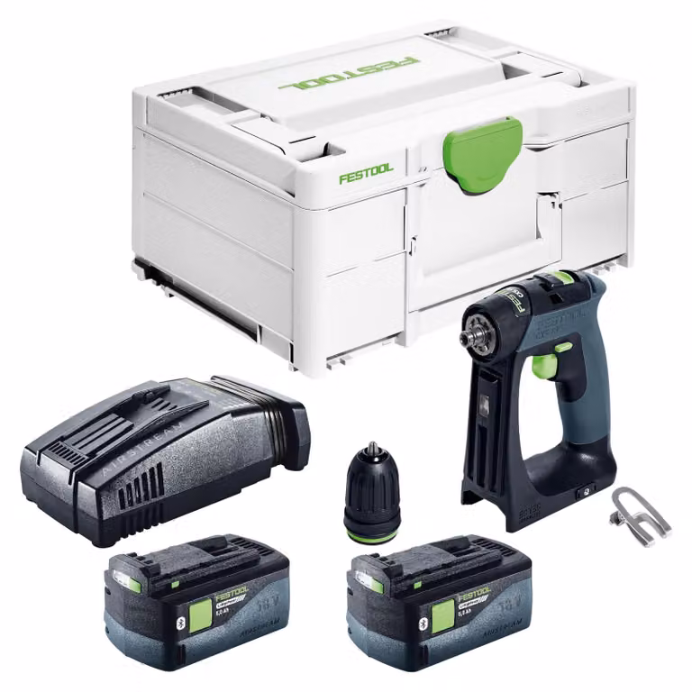 Trapano avvitatore a batteria Festool CXS 18-Basic 18 V 40 Nm brushless + 2x batteria ricaricabile 5,0 Ah + caricatore rapido + systainer