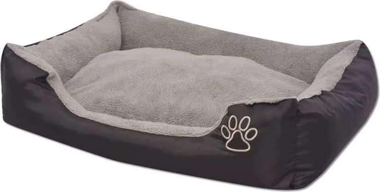 Cuccia per Cani con Cuscino Imbottito Taglia S Nero