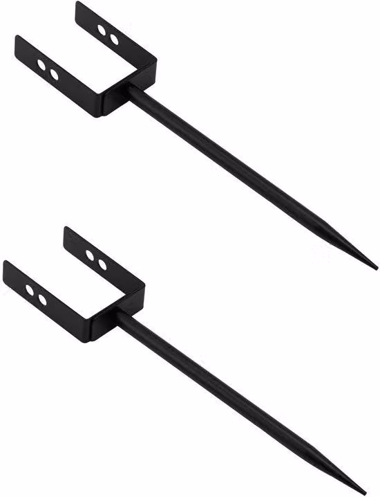 Morsetto di fissaggio per pluviale - Installazione semplice - Struttura robusta - Regolabile su due assi - Due viti - Colore nero - Materiale: metallo
