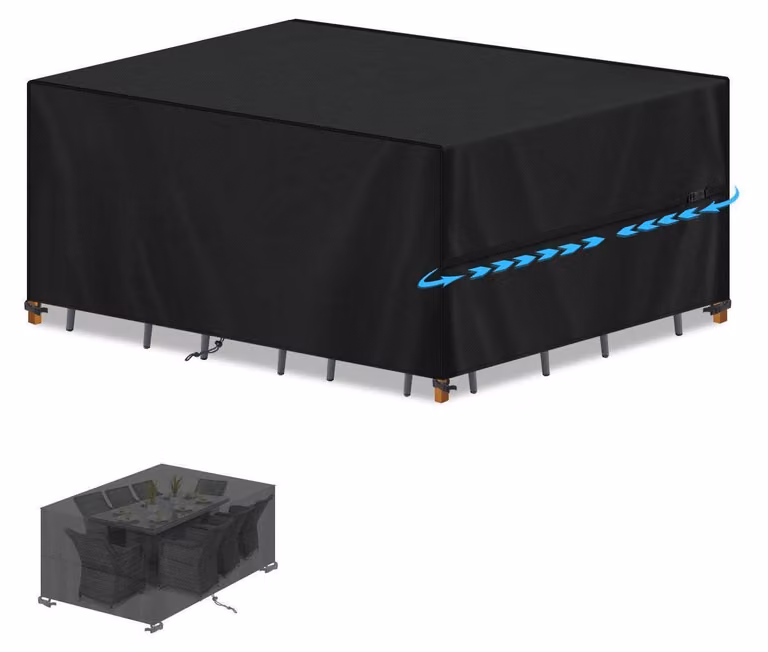 Copertura protettiva per mobili da giardino, dimensioni 180x120x75 cm, tessuto Oxford 420D, impermeabile, adatta per l'uso invernale
