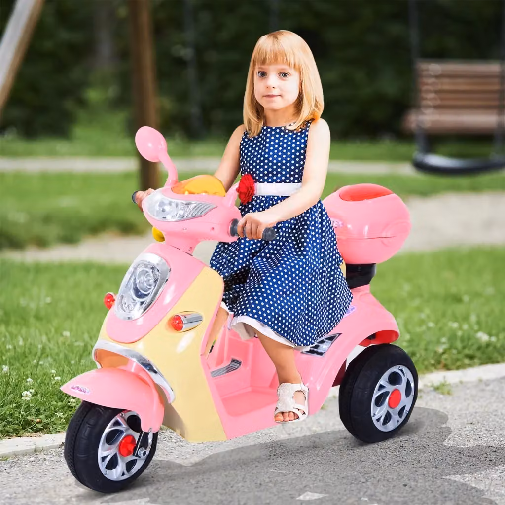 EasyComfort Moto Elettrica per Bambini con Batteria 6V, Luci e Musica, Rosa, L: 108 cm, P: 51 cm, H: 75 cm – 2
