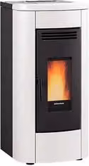 Stufa a pellet Extraflame Klaudia AD Evo White 8kW Classe A+ in metallo
