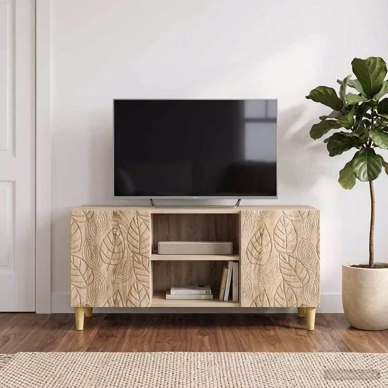 Mobile TV vidaXL in legno ingegnerizzato stile vintage, colore Rovere Sonoma, L 102 x P 34,5 x H 50 cm