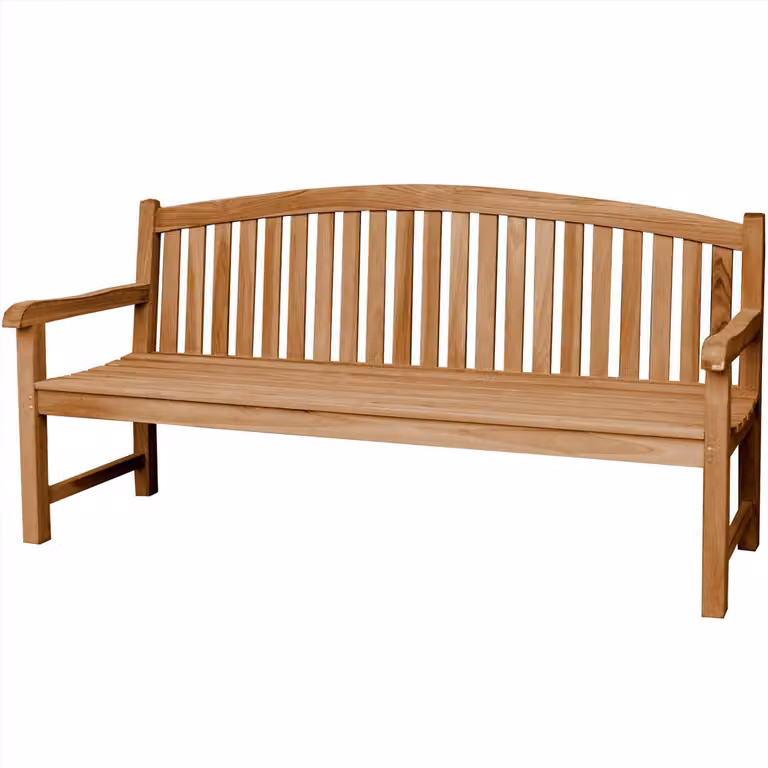 Teakholz Bank Bari 180cm Massivholz Wetterfest