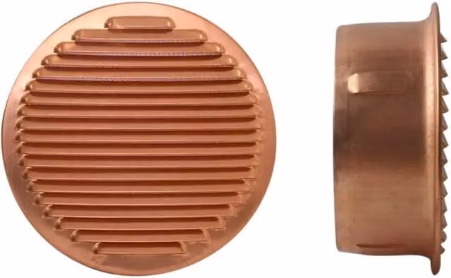 Rosone geometrico modello Rosa dei Venti Coxe By Edilidrico in metallo color bronzo, diametro: 12 cm