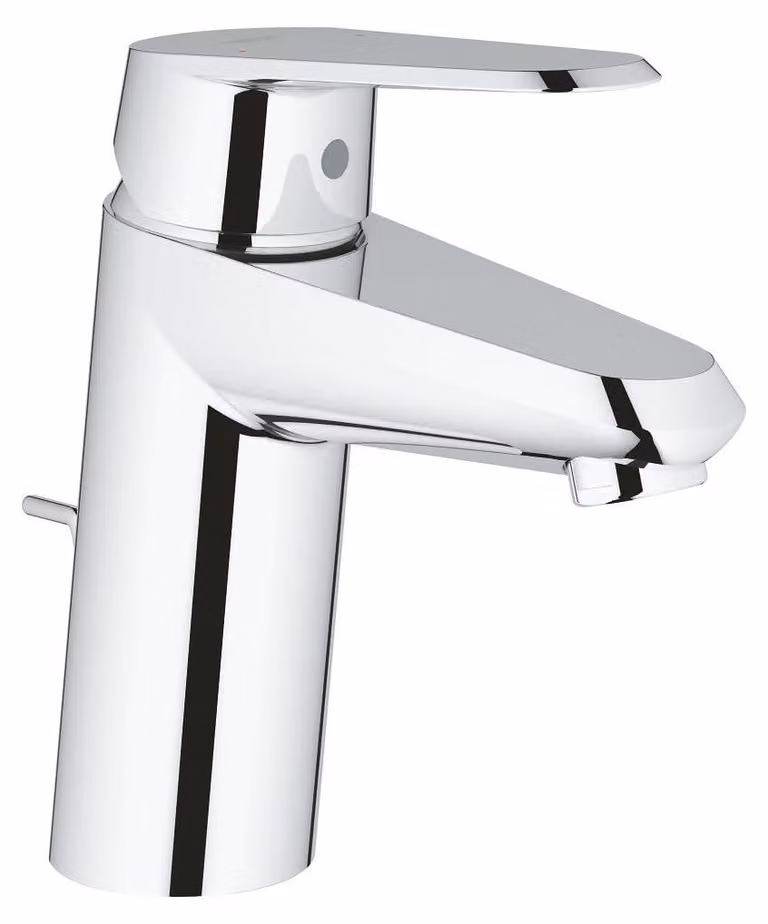 Miscelatore per lavabo, monocomando, argento, leva in metallo, cartuccia da 35 mm
