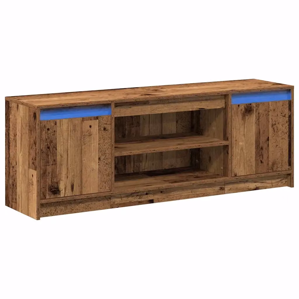 Mobile TV e credenza minimalista vidaXL in legno marrone L: 139,5 cm, P: 34 cm, H: 50 cm – 2