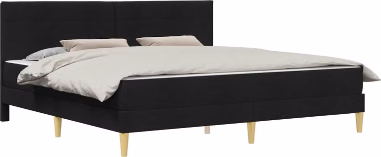 Struttura letto con materasso nero, dimensioni 180 x 200 cm, tessuto