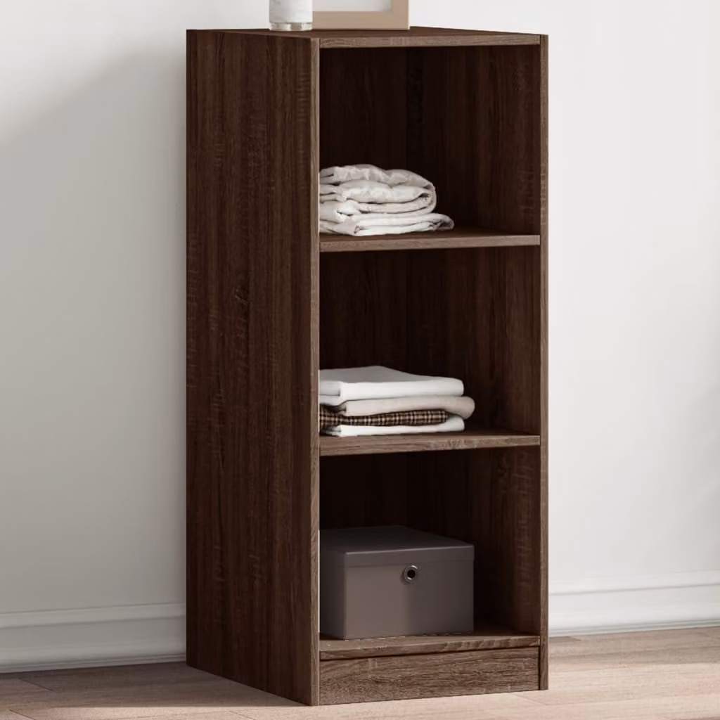 Armadio vidaXL in legno multistrato color rovere marrone con ripiani interni, L/P/H: 48 x 41 x 102 cm