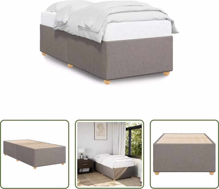 The Living Store rete taupe 90x200 cm tessuto