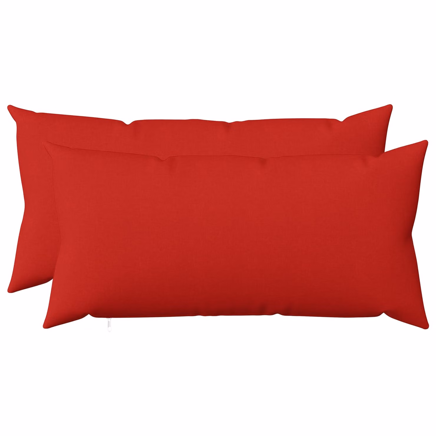 Set di 2 cuscini vidaXL HEERLEN rossi in tessuto con fodera rimovibile e lavabile, L 80 cm x P 40 cm