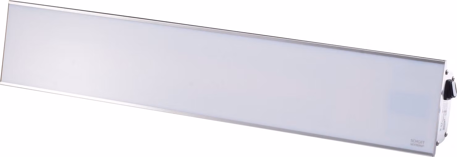 Riscaldatore a infrarossi Relax Glass IP65 2200 Watt bianco-argento
