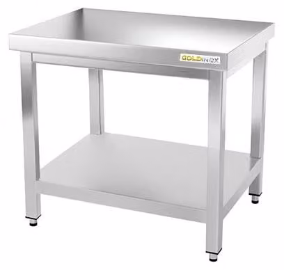 Tavolo da lavoro in acciaio inossidabile, base 800 x 700 mm, linea PREMIUM - GOLDINOX
