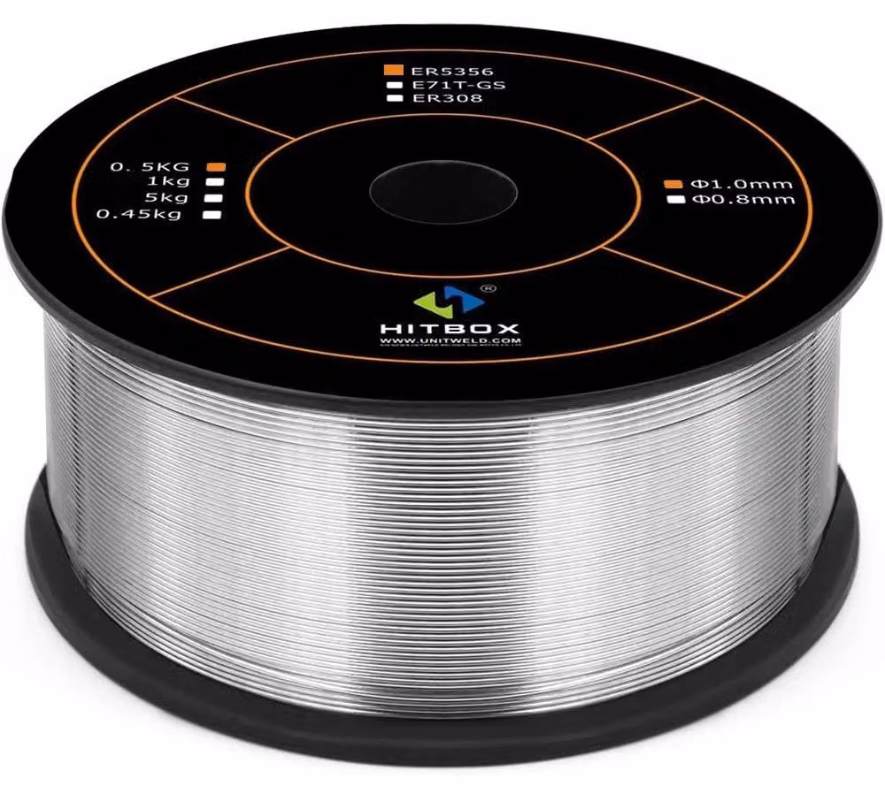 Filo di saldatura in alluminio MIG - ER5356 - Diametro del filo: 1,0 mm - Bobina da 0,5 kg - Adatto per saldatrici MIG e sistemi "spool gun" - Utilizzabile in diverse applicazioni
