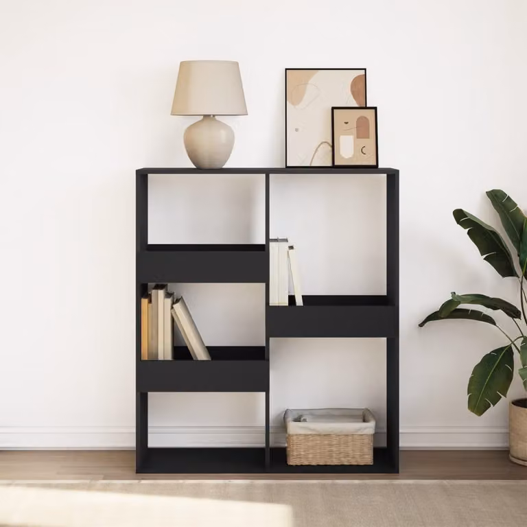Libreria/Divisorio vidaXL Nero L 100 cm, P 33 cm, H 115 cm