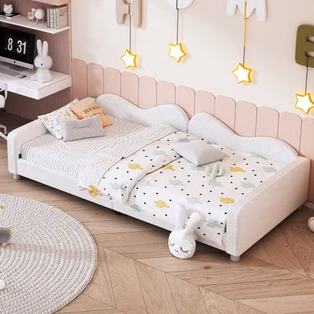 letto imbottito bianco 95 x 214;5 cm
