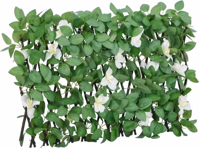 Maison Exclusive - Griglia decorativa con edera artificiale, espandibile, colore verde, dimensioni 180x30 cm