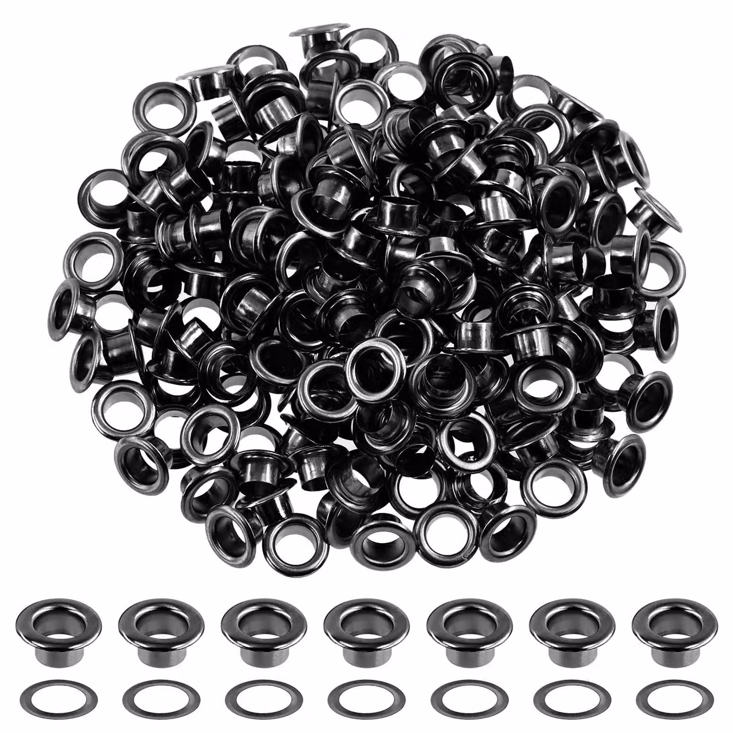 400 occhielli con rondelle, di diametro 1/5 di pollice (6 mm), per abbigliamento