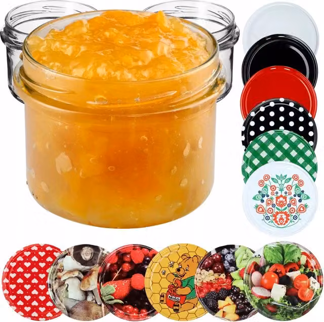 Barattoli in vetro KADAX da 235 ml per miele, conserve e candele, con coperchi, confezione da 10 pezzi Fi82