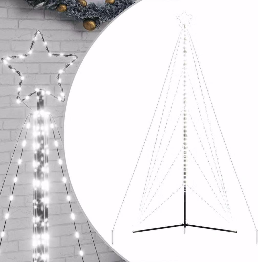 Albero di Natale a LED 615 LED Bianco Freddo 404,5 cm