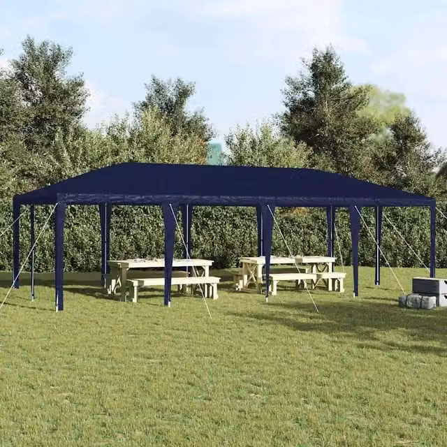 Tenda da festa DESIGN IN Blu in polietilene e acciaio L: 800 cm, P: 400 cm, H: 266 cm