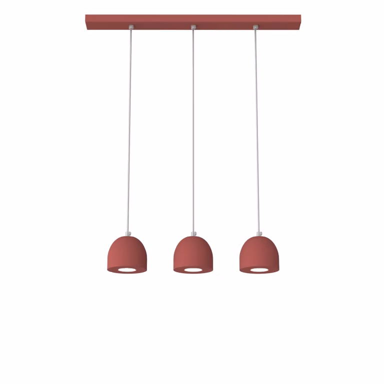 Lampada A Sospensione Campanella Linear X3 Monocolore Opaca