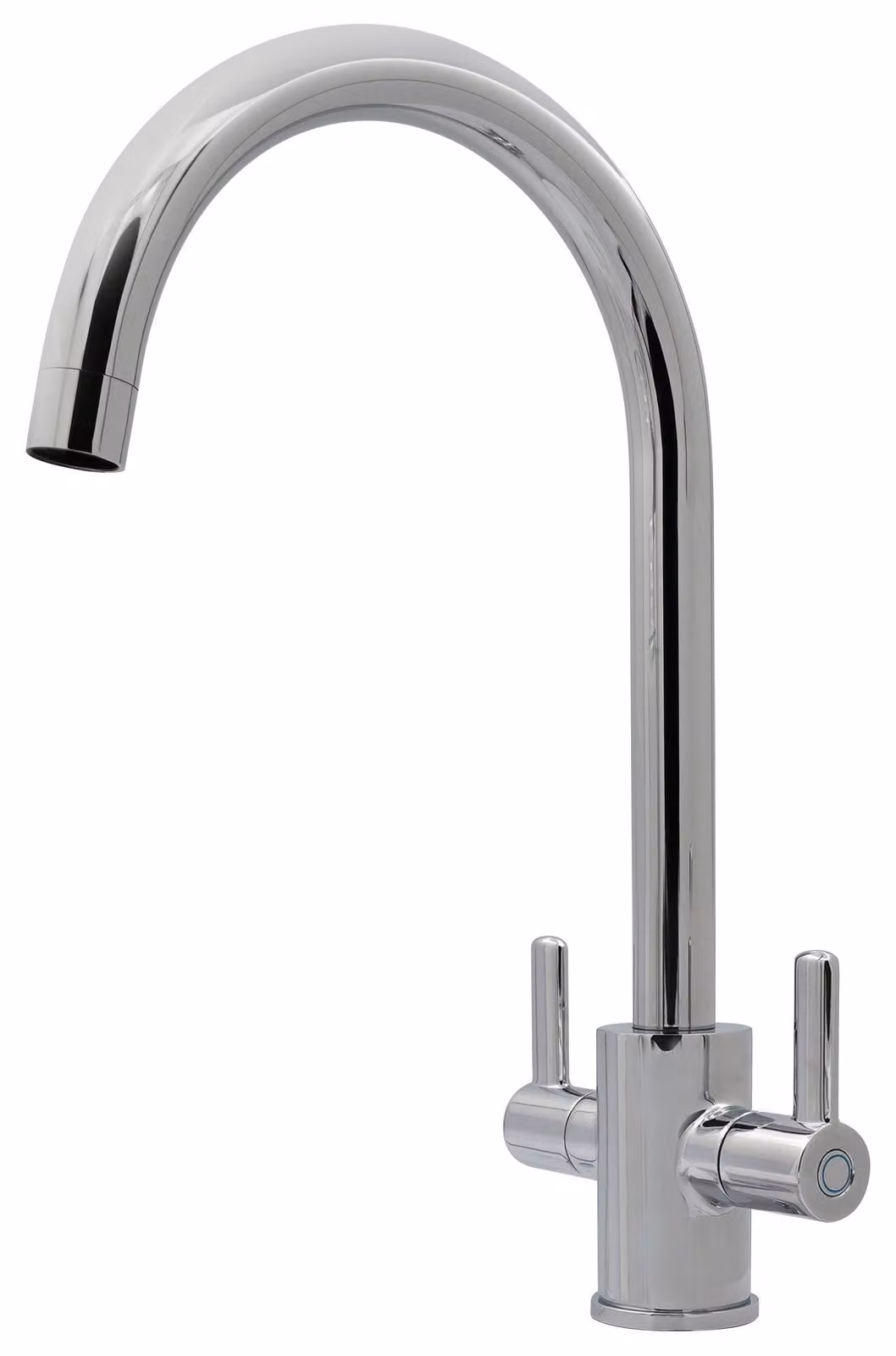 Miscelatore da cucina a due maniglie, cromato, girevole, in ottone, design moderno