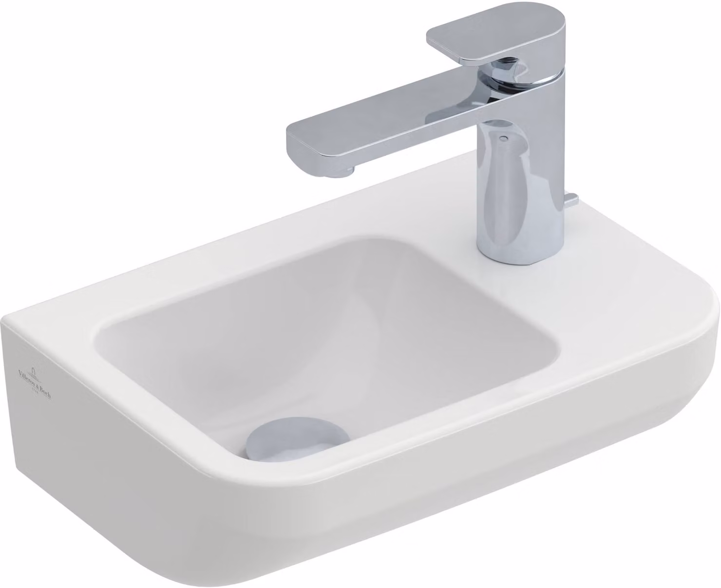 Villeroy & Boch Architectura lave-mains, rectangulaire, trou pour robinetterie à droite, sans trop-plein, 360x260mm, 43733701, 43733701