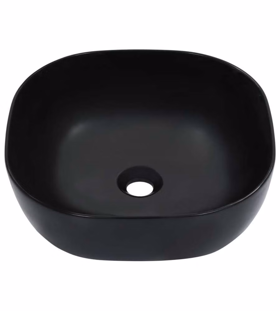 Lavandino 42,5x42,5x14,5 cm in Ceramica Nero