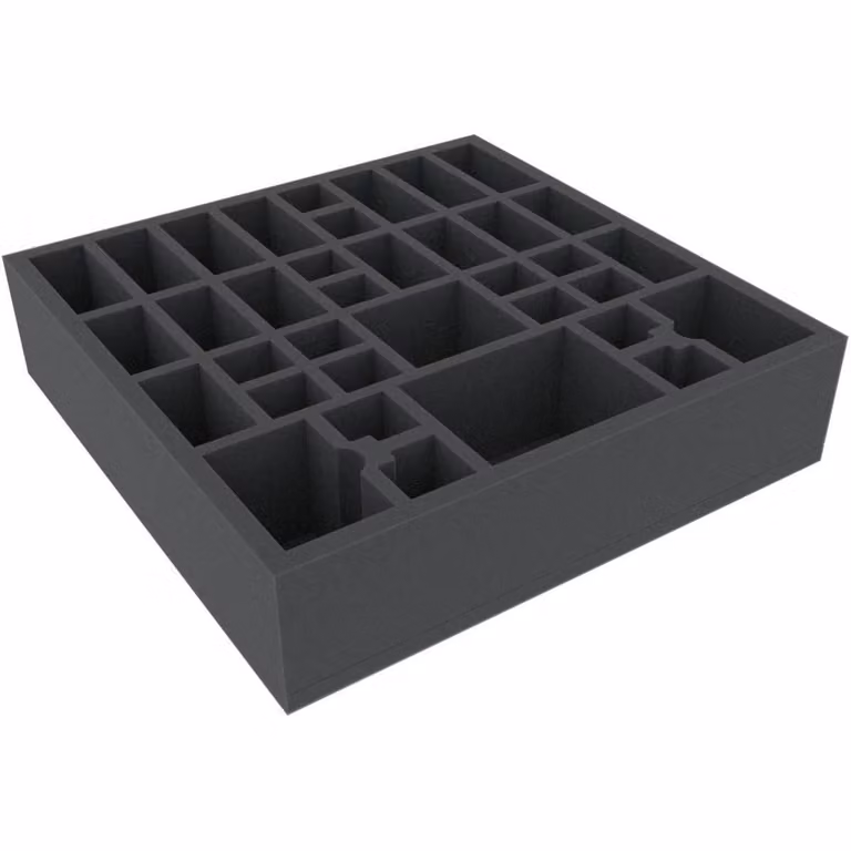 Inserto in schiuma 295x295x70 mm per giochi da tavolo, 36 scomparti