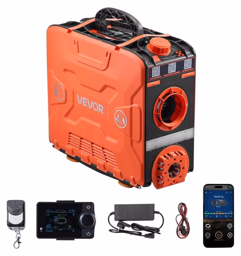 Riscaldatore diesel portatile - Potenza: 8 kW - Capacità serbatoio: 4,5 litri - 12 Volt DC