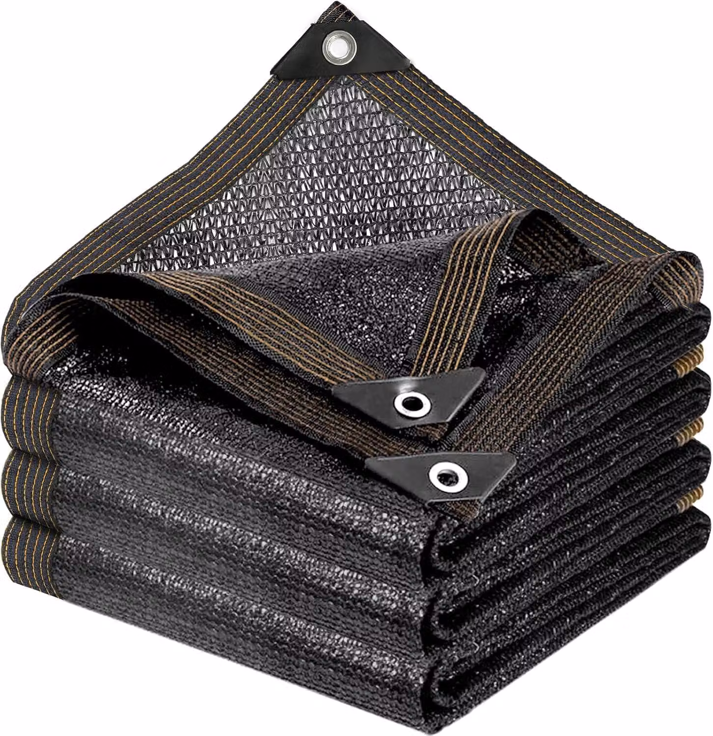 Rete ombreggiante, dimensioni 2 x 3 metri, colore nero, in polietilene, con occhielli, per l'uso in giardino